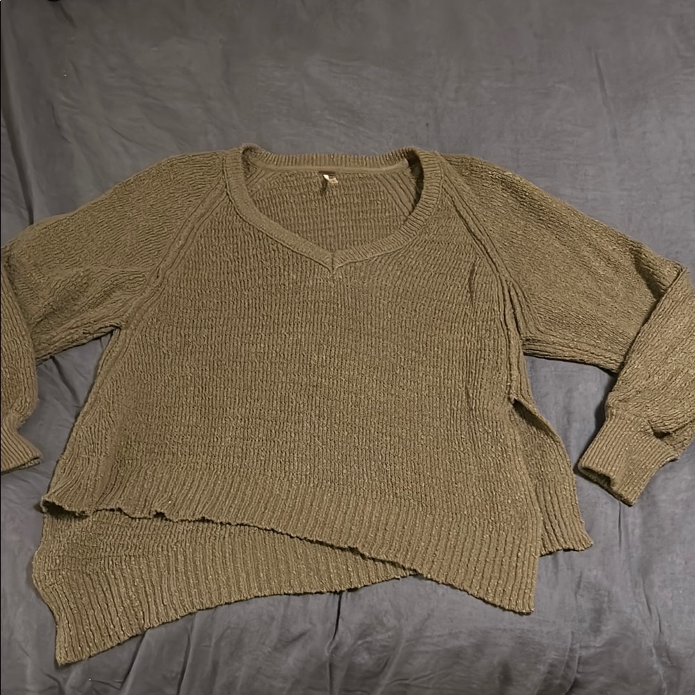 Olive free people casual Sweater